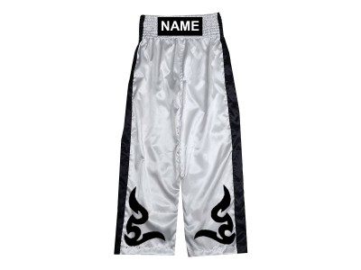 Custom Kick Boxing Pants : KNPANTS-002-White