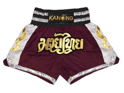 Kanong Kick Boxing Shorts : KNS-141-Maroon