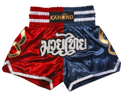 Kanong Kick Boxing Shorts : KNS-143-Red-Navy
