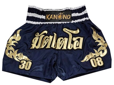 Custom Muay Thai Shorts : KNSCUST-1265-Navy