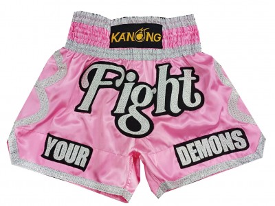 Custom Muay Thai Shorts : KNSCUST-1272-Pink