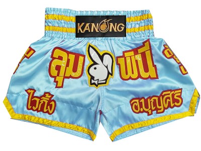 Custom Muay Thai Shorts : KNSCUST-1273-LightBlue