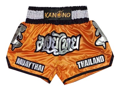 Custom Muay Thai Shorts : KNSCUST-1293-Orange