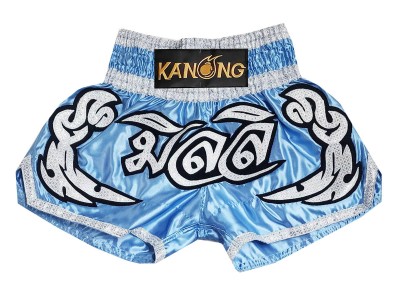 Custom Muay Thai Shorts : KNSCUST-1294-LightBlue