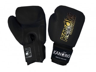 Kanong Muay Thai Boxing Gloves : "Simple" Black