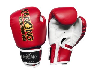 Kanong Kids Muay Thai Training Gloves : Red