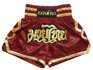 Kanong Muay Thai Boxing Shorts : KNS-121-Maroon