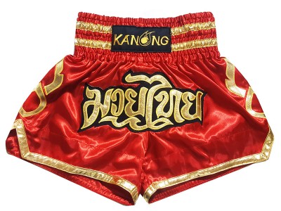 Kanong Kick Boxing Shorts : KNS-121-Red