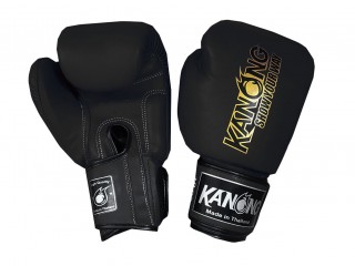 Kanong Thai Boxing Gloves : "Simple" Black