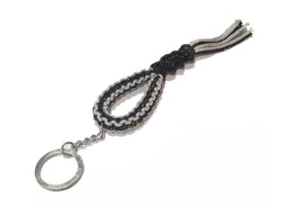 Kanong Muay Thai Mongkol Keyring : Black/Silver