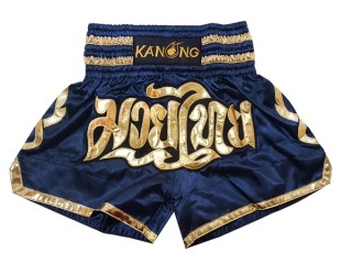 Kanong Thai Boxing Shorts : KNS-121-Navy-K