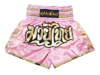Kanong Womens Muay Thai Shorts : KNS-121-Pink