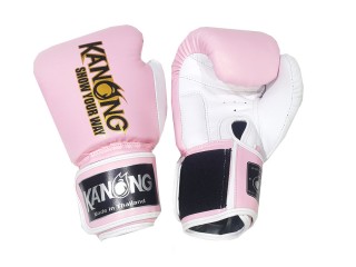 Kanong Muay Thai Boxing Gloves : Light Pink