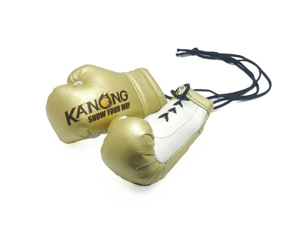 Kanong Hanging Thai Boxing Gloves : Gold