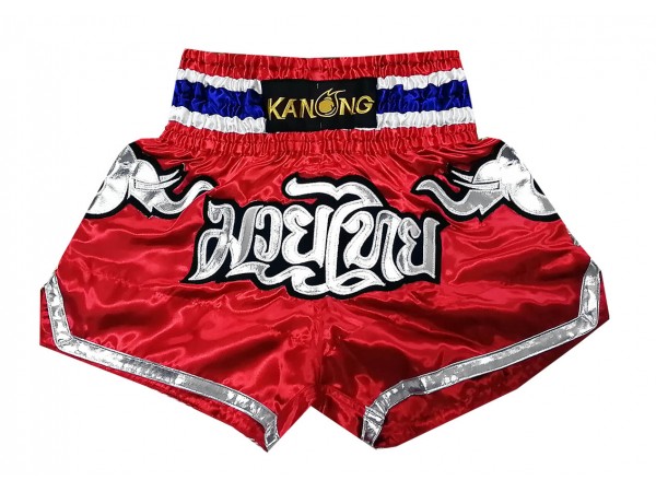 Kanong Muay Thai Shorts : KNS-125-Red