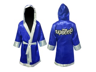 Customized Kanong Muay Thai Boxing Robe with hood : Blue