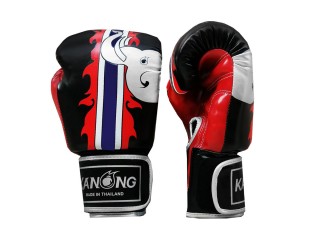 Kanong Muay Thai Boxing Gloves : Elephant Black