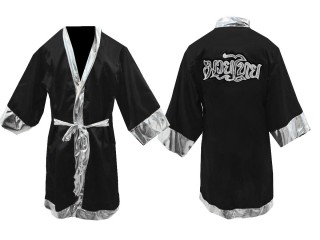 Kanong Thai Boxing Robe : KNFIR-125-Black