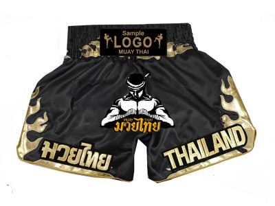 Custom Embroidered Logo Muay Thai Shorts , Customize Kick boxing Shorts