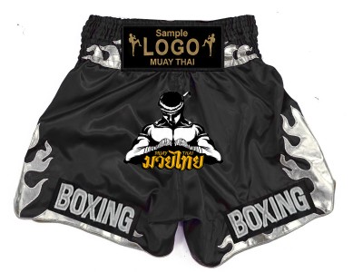 Custom Embroidered Logo Boxing Shorts , Custom Boxing Trunks