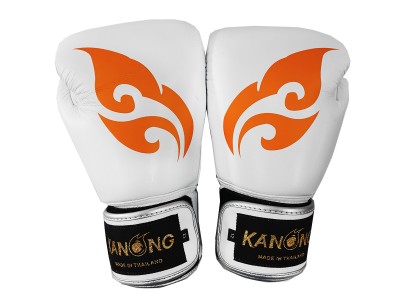 Kanong Microfiber Boxing Gloves : Thai-Wing-White