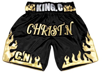 Custom Boxing Shorts : KNBXCUST-2070-Black