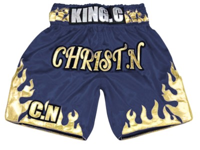 Custom Boxing Shorts : KNBXCUST-2070-Navy