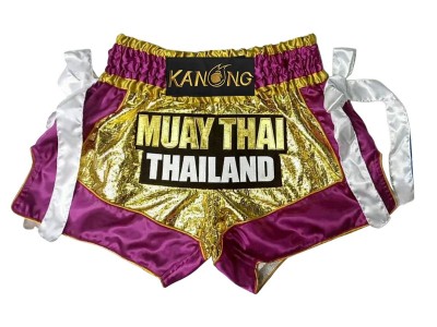 Kanong Muay Thai Shorts : KNS-152-Gold-Violet