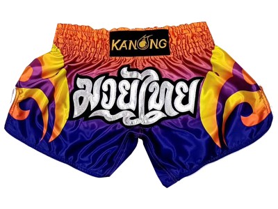Kanong Retro Thai Kick Boxing Shorts : KNSRTO-507