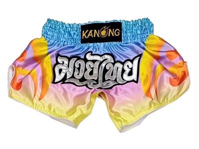 Kanong Retro Thai Kick Boxing Shorts : KNSRTO-508