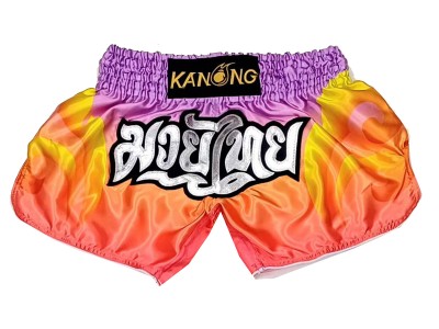Kanong Retro Thai Kick Boxing Shorts : KNSRTO-509