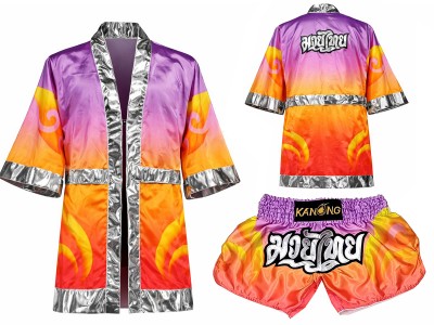 Custom Boxing Robe and Muay Thai Shorts : SET-509