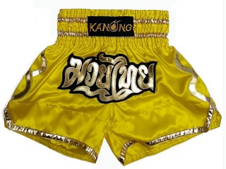 Kanong Muay Thai boxing Shorts : KNS-121-Yellow