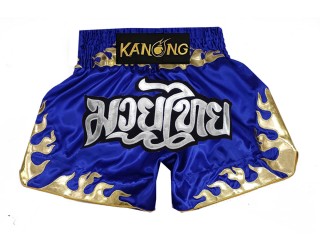 Kanong Muay Thai Boxing Shorts :KNS-145-Blue
