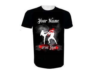 Custom Name Add Text Muay Thai Shirt : KNTSHCUST-006