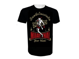 Custom Name Add Text Muay Thai Shirt : KNTSHCUST-009