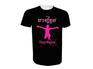 Customized Name Add Text Muay Thai Shirt : KNTSHCUSTWO-005