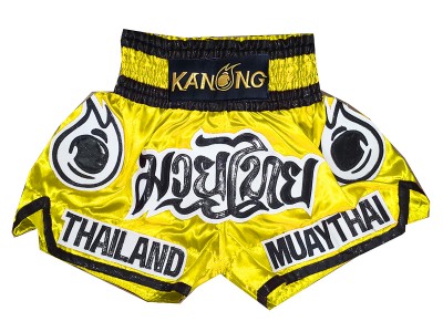 Kanong Kick Boxing Shorts : KNS-118-Yellow