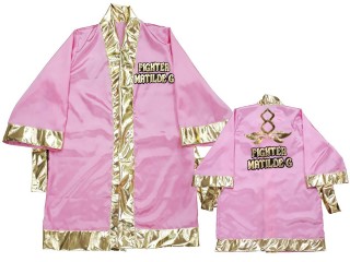 Custom Thai Boxing Gown : KNFIRCUST-001-Pink