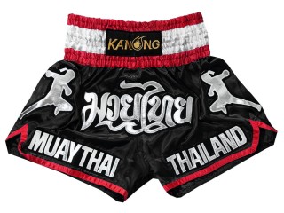 Kanong Muay Thai Boxing Shorts for children : KNS-133-Black-K