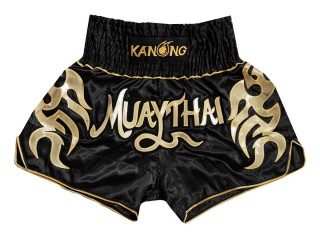 Kanong Kids Thai Boxing Shorts : KNS-134-Black-K