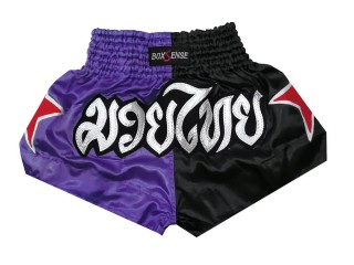 Kids Boxsense Muay Thai Boxing Shorts : BXSKID-005-Purple