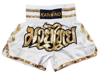Kanong Muay Thai Shorts : KNS-121-White