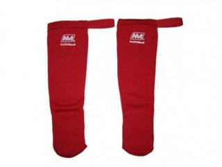 Thai Boxing Amateur Shin Guards : Red
