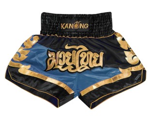 Kanong Thai Boxing Shorts : KNS-123-Black-Navy