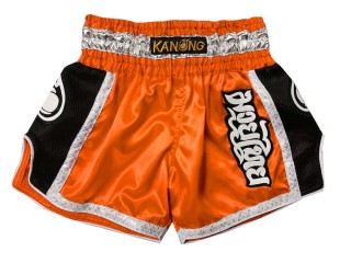 Kanong Retro Muay Thai Boxing Shorts : KNSRTO-208-Orange