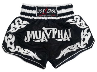 Boxsense Woman Muay Thai Shorts : BXS-076-BK-W