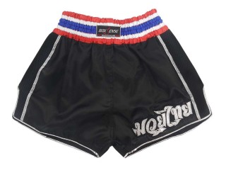 Boxsense Muay Thai Boxing Shorts Retro : BXSRTO-001-Black