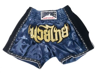 Lumpinee Retro Thai Boxing Fight Shorts for ladies : LUMRTO-003 Navy-W