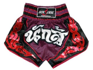 Boxsense Muay Thai Boxing Shorts : BXS-063-Maroon